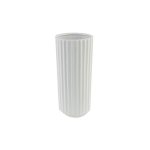 C&C Home Bonny ribbed white vase - แจกันแต่งบ้าน