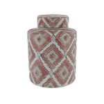 C&C Home Coral Diamond Ginger Jar (L) โหลแต่งบ้าน