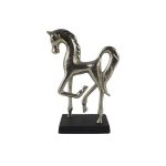 C&C Home Horse sculpture with base (S) รูปปั้นม้าแต่งบ้านสีเงิน