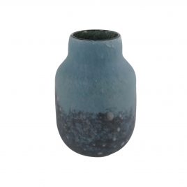 Reactive Blue Glass Vase – แจกันตกแต่งบ้าน