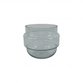 Soft Teal Glass Vase – แจกันแก้วสีฟ้าใส