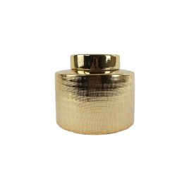 Textured Gold Ginger Jar (S) – โหลแต่งบ้านสีทอง