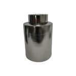 C&C Home Textured Silver Ginger Jar (L) โหลแต่งบ้าน