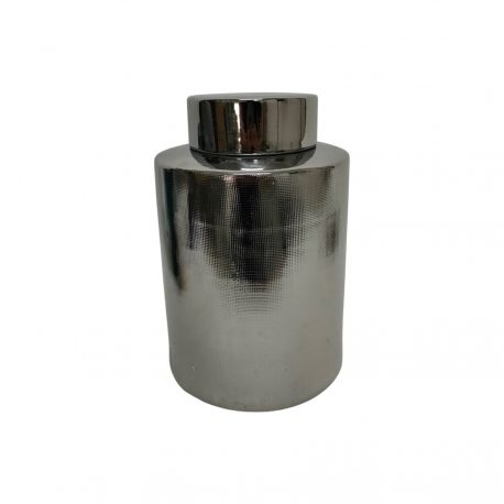 Textured Silver Ginger Jar (L)