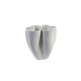 White Florist Vase – แจกันเซรามิกฟรีฟอร์ม