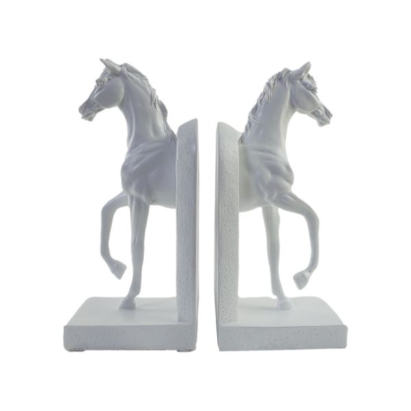 C&C Home White Horse Bookend ที่ตั้งหนังสือ