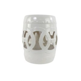 Cotton White Ceramic Garden Stool – เก้าอี้เซรามิกสีขาว