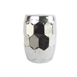Silver Ceramic Garden Stool – เก้าอี้เซรามิกสีเงิน