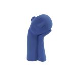 C&C Home Cobalt Face Sculpture Ceramic