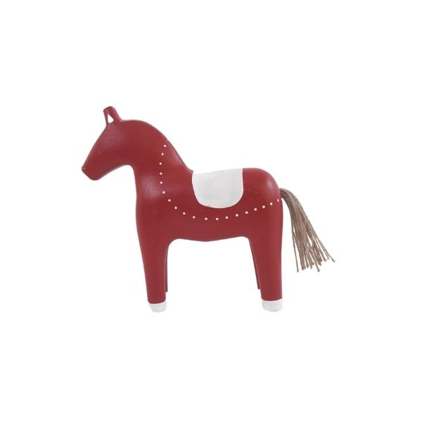 C&C Home Red Wooded Horse ม้าไม้เกะสลักสีแดง