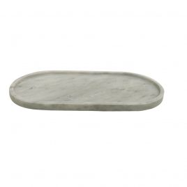 Marble Oval Tray- White