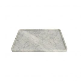 Rectangular Marble Tray- White (L)