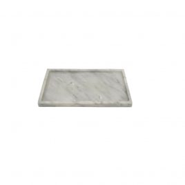 Rectangular Marble Tray- White (S)