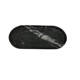 Marble Oval Tray- Black