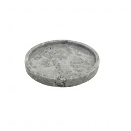 Round Marble Tray Gray (L)