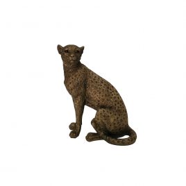 Copper Panther Resin Sculpture