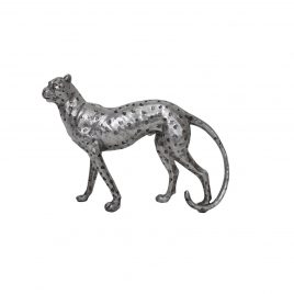 Standing Leopard Resin Sculpture