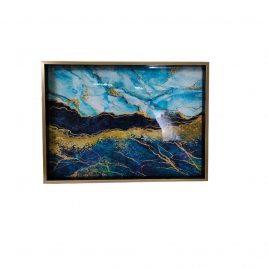 Agate Blue Rectangular Tray (L)
