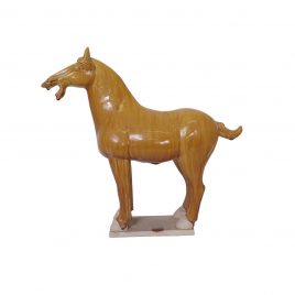 Custard Ceramic Horse