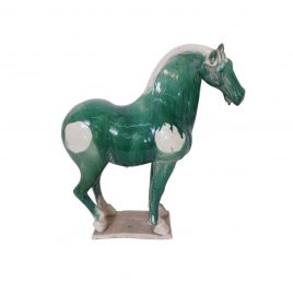 Green Ceramic Horse