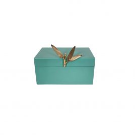 Lacquer Tiffany Blue Painted Box (S)/กล่องเพ้นท์แล็กเกอร์ สีทิฟฟานี่ บลู (S)