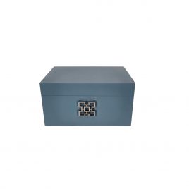 Lacquer Outer Space Grey Painted Box (L)/กล่องเพ้นท์แล็กเกอร์ สีเทา(L)