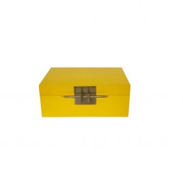 Lacquer Sunny Yellow  Painted Box (S)/กล่องเพ้นท์แล็กเกอร์ สีเหลือง(S)