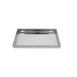 Silver Edge Mirror Tray /ถาดกระจกขอบเงิน