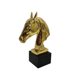 Gold Horse w/ Base/หัวม้าสีทองพร้อมฐาน