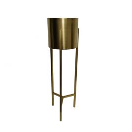Matte Gold Planter w/ legs (L)/กระถางต้นไม้เคลือบทองมีขา (L)