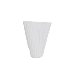White Ceramic Vase ( S )/แจกันเซรามิคสีขาว