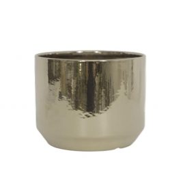Sunglow Ceramic Planter (L)/กระถางต้นไม้เซรามิกสีทอง