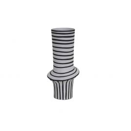 Brush Stroke B&W Ceramic Vase/แจกันเซรามิคสีขาวดำ
