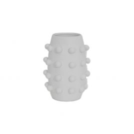 White Dot Ceramic Vase/แจกันเซรามิคจุดขาว