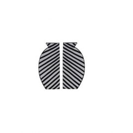 B&W Stripe Ceramic Vase ( Set 2 pc )/แจกันเซรามิคลายทาง สีขาวดำ