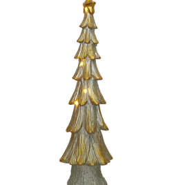 Resin Goldern Christmas Tree w/ light ต้นคริสต์มาสเรซินประดับไฟ
