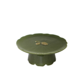 Ceramic Pinecone Cake Stand พานเค้กเซรามิกลายลูกสน