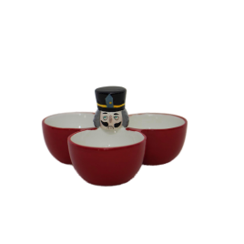 Nutcracker serving ceramic  bowl นัทแครกเกอร์ชาม3หลุมเซรามิก