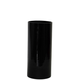 Modern Black Glass Cylinder Vase (M) แจกันแก้วทรงโมเดิร์นสีดำ