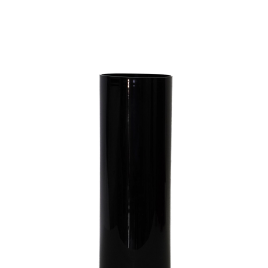 Modern Black Glass Cylinder Vase (L) แจกันแก้วทรงโมเดิร์นสีดำ