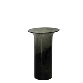 Smoked Grey Blown Glass Vase (L) แจกันแก้วเป่าสีเทารมควัน