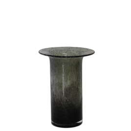 Smoked Grey Blown Glass Vase (S) แจกันแก้วเป่าสีเทารมควัน