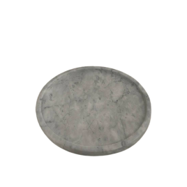 Gray Round Marble Tray (L) ถาดหินอ่อนกลมสีเทา (ใหญ่)