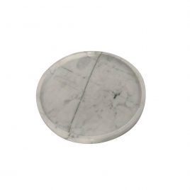 Gray Round Marble Tray (S) ถาดหินอ่อนกลมสีเทา (เล็ก)