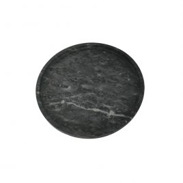Black Round Marble Tray (S) ถาดหินอ่อนกลมสีดำ (เล็ก)