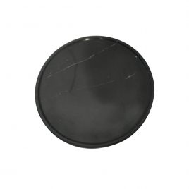 Black Round Marble Tray (XL) ถาดหินอ่อนกลมสีดำ