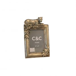 Gold Leopard Photo Frame-กรอบรูปเสือดาวทอง