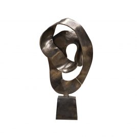Abstract Modernist Aluminuim Sculpture (Smoke Black)ประติมากรรมอะลูมิเนียมแบบโมเดิร์น(สีดำควันบุหรี่)