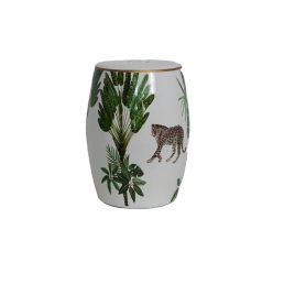 Leopard Ceramic Stool (สตูลเซรามิค ลายเสือ)