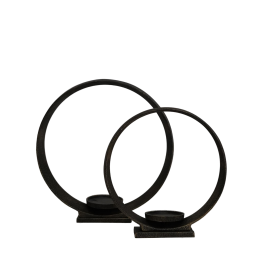 Metal Ring Candle Holders ( Set 2 pcs )-เชิงเทียนแหวนโลหะ ( ชุด 2 ชิ้น )